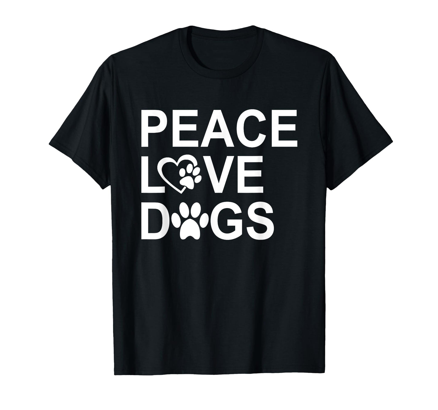 Peace Love Dogs Peace Love Paw Rescue Dog T-Shirt - Trendy Graphic Unisex - T-Shirt, Sweatshirt, Hoodie