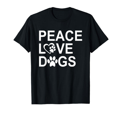 Peace Love Dogs Peace Love Paw Rescue Dog T-Shirt - Trendy Graphic Unisex - T-Shirt, Sweatshirt, Hoodie