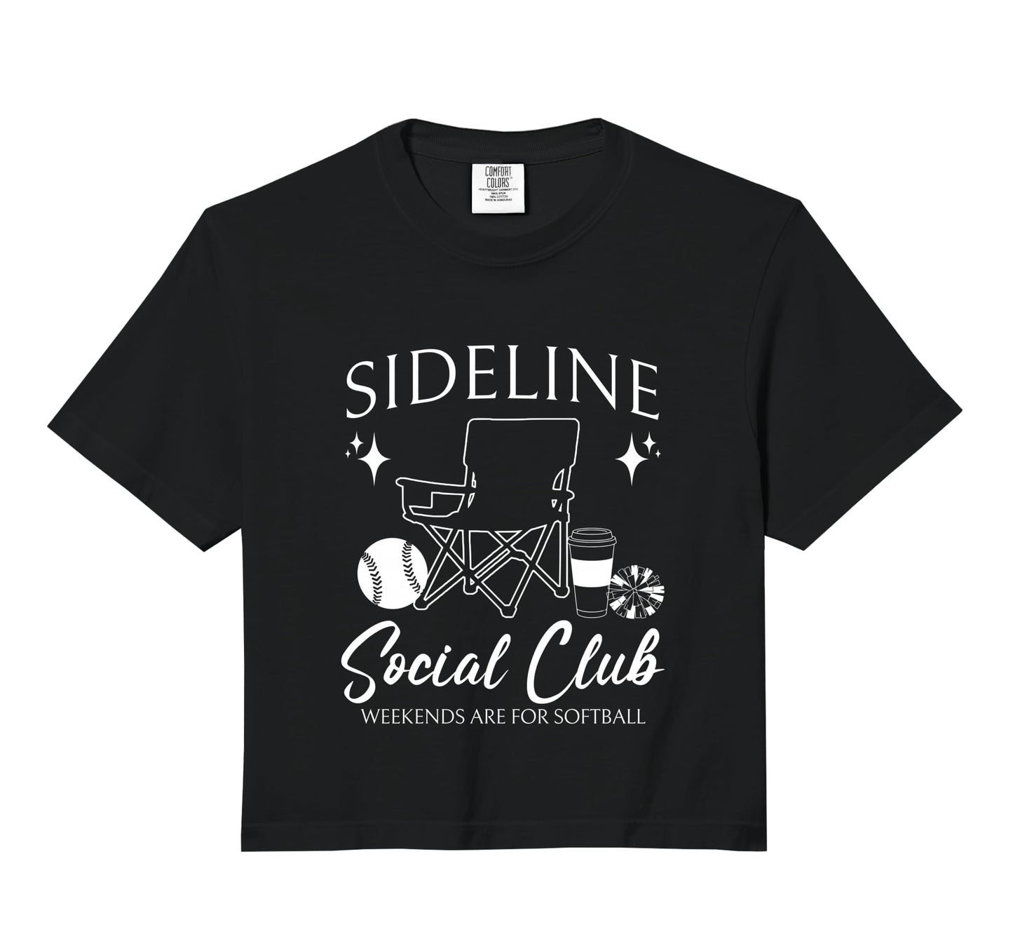 Sideline Social Club Softball Mom Game T-Shirt - Graphic Print for Adults - T-Shirt, Sweatshirt, Hoodie