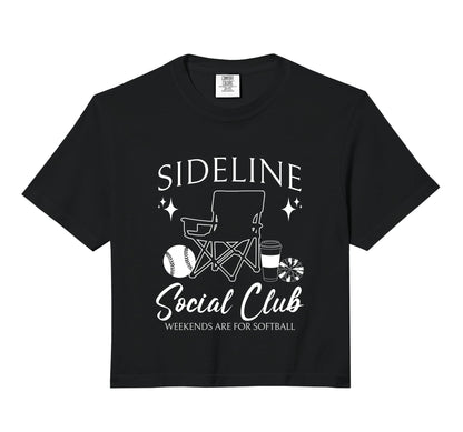 Sideline Social Club Softball Mom Game T-Shirt - Graphic Print for Adults - T-Shirt, Sweatshirt, Hoodie
