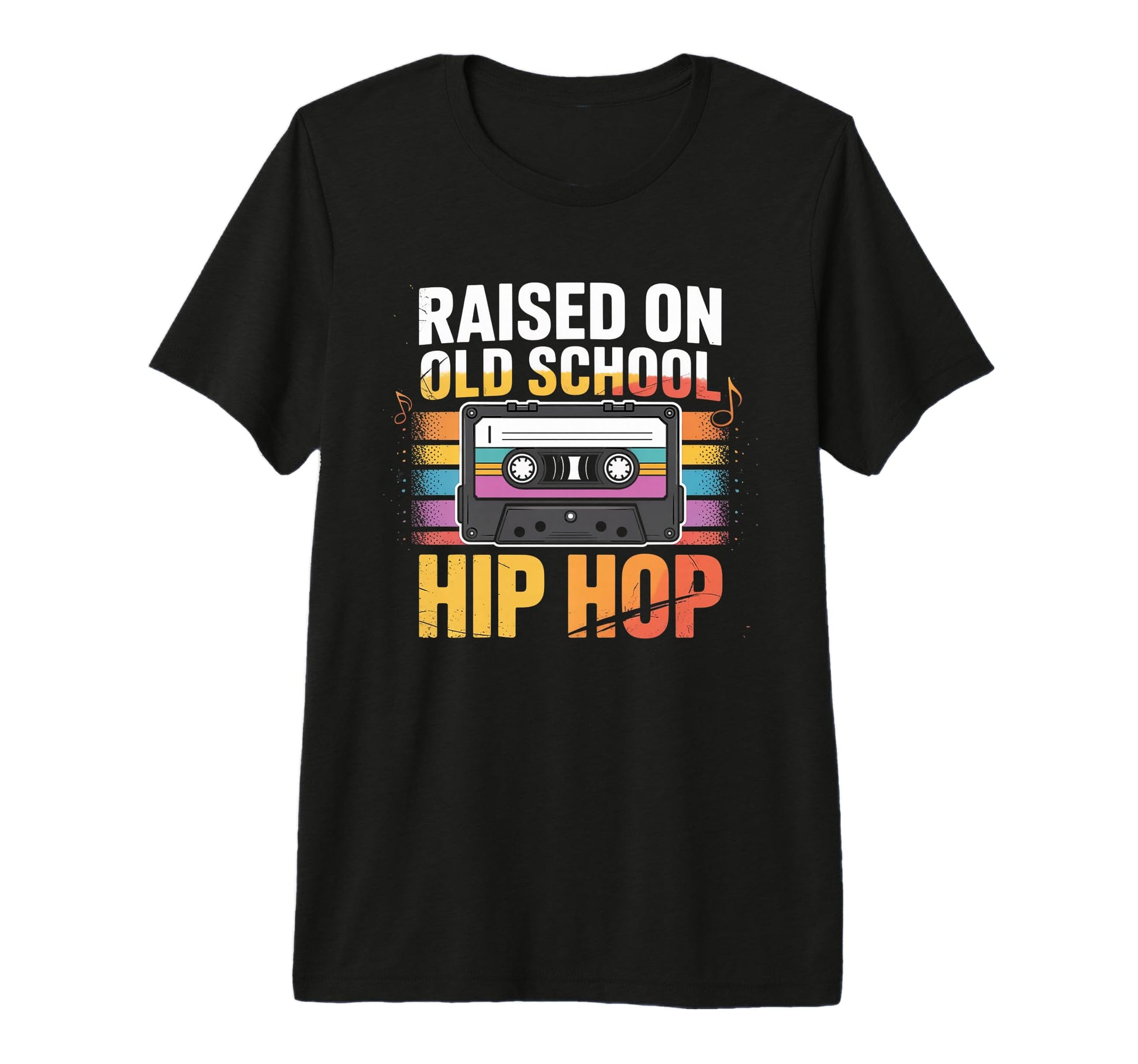 Raised Old School Hip Hop Cassette T-Shirt - Fun Novelty Design Men Women - T-Shirt, Sweatshirt, Hoodie