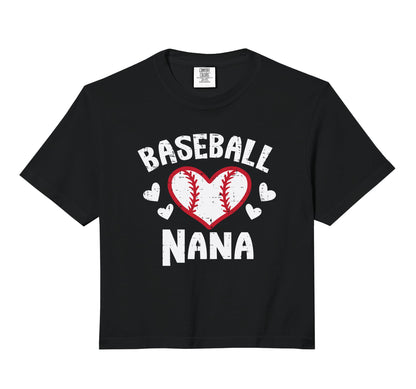 Baseball Nana Heart Family Sweatshirt - Custom Art Print Men Women - T-Shirt, Sweatshirt, Hoodie