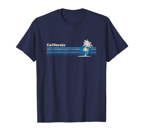 California 80S Palm Trees Sunset T-Shirt - Novelty Apparel Men Women - T-Shirt, Sweatshirt, Hoodie