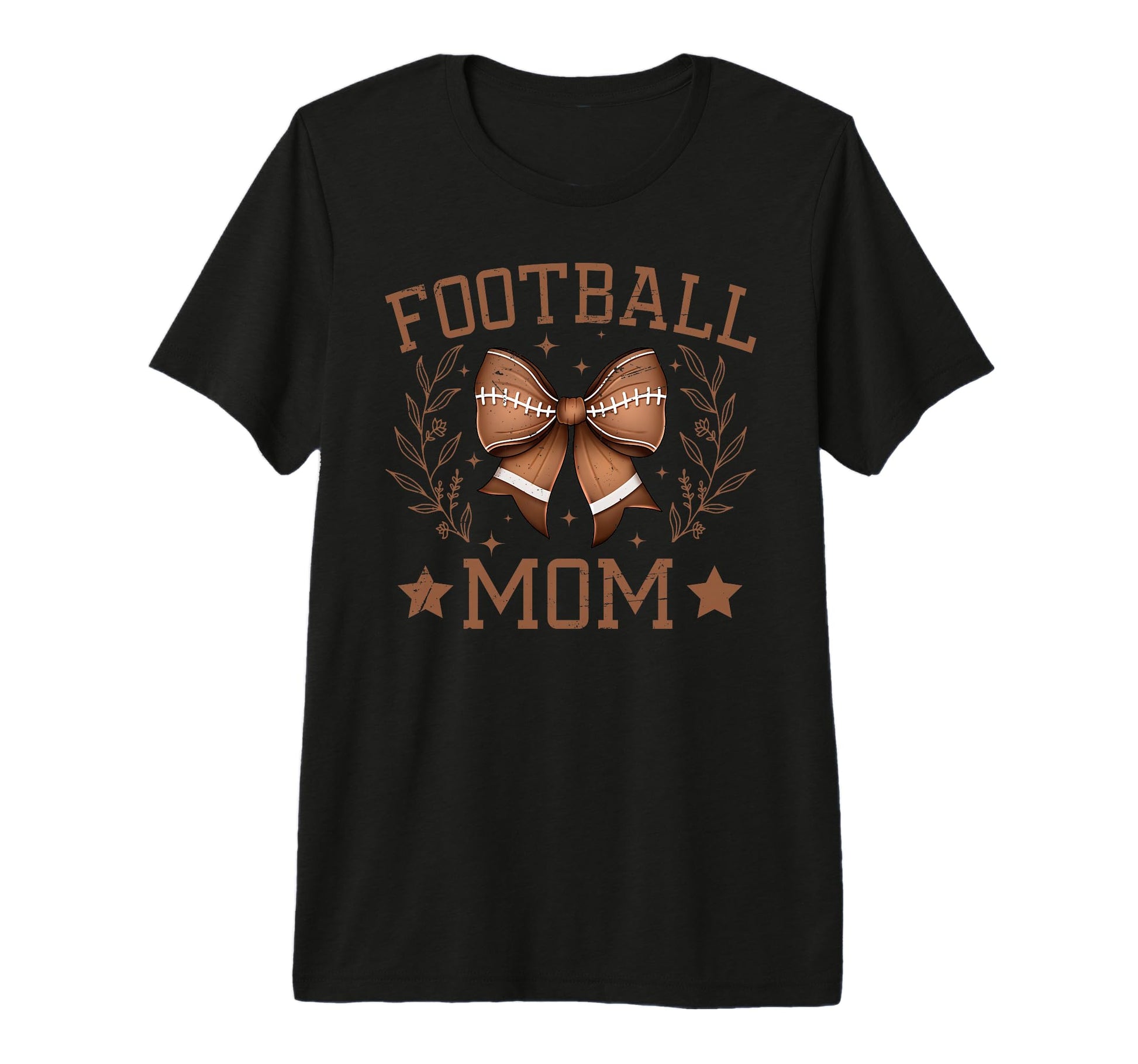Coquette Bow American Football Mom T-Shirt - Graphic Print Unisex - T-Shirt, Sweatshirt, Hoodie