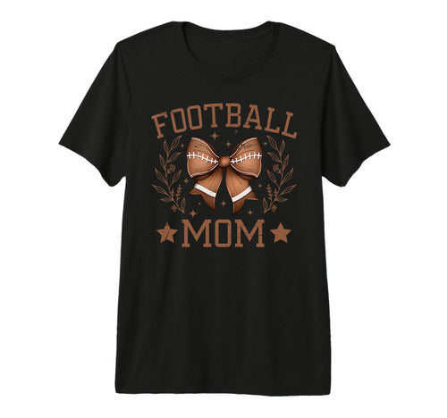 Coquette Bow American Football Mom T-Shirt - Graphic Print Unisex - T-Shirt, Sweatshirt, Hoodie