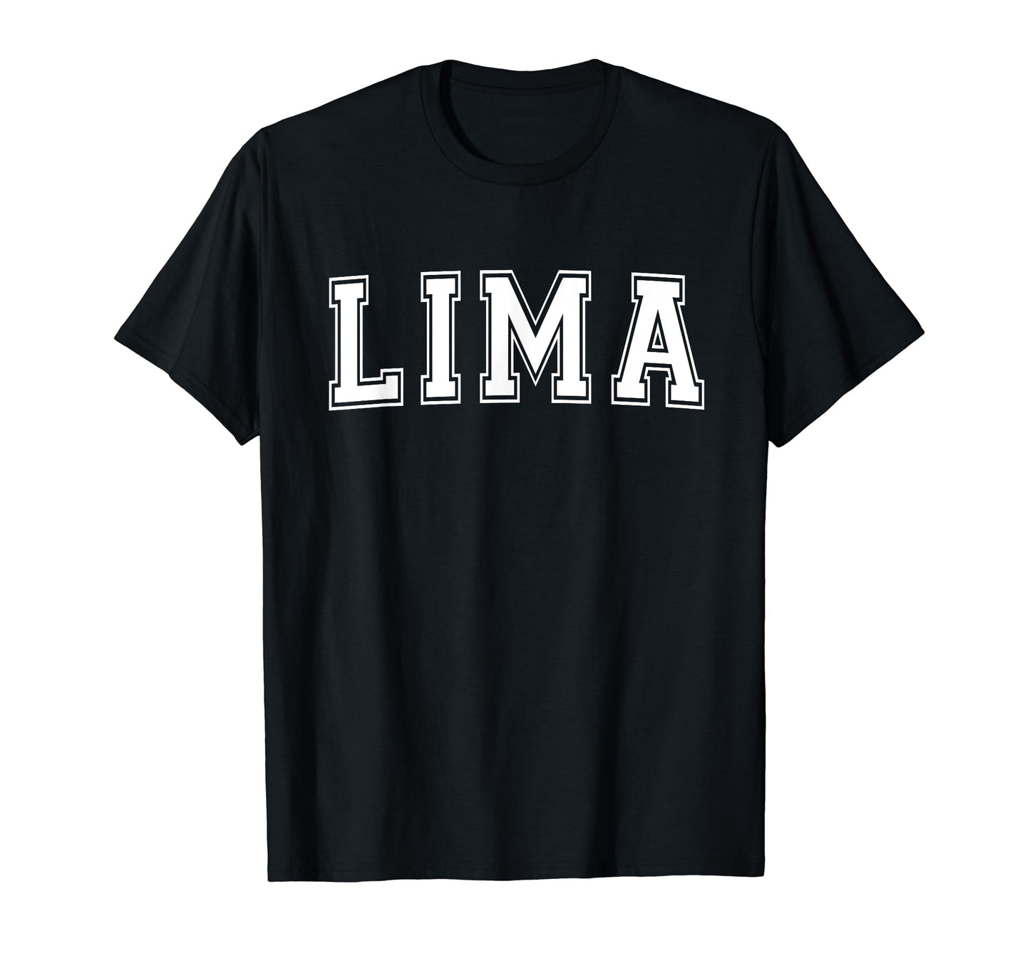 Lima Oh Ohio Usa Sports Varsity T-Shirt - Minimalist Print Unisex - T-Shirt, Sweatshirt, Hoodie