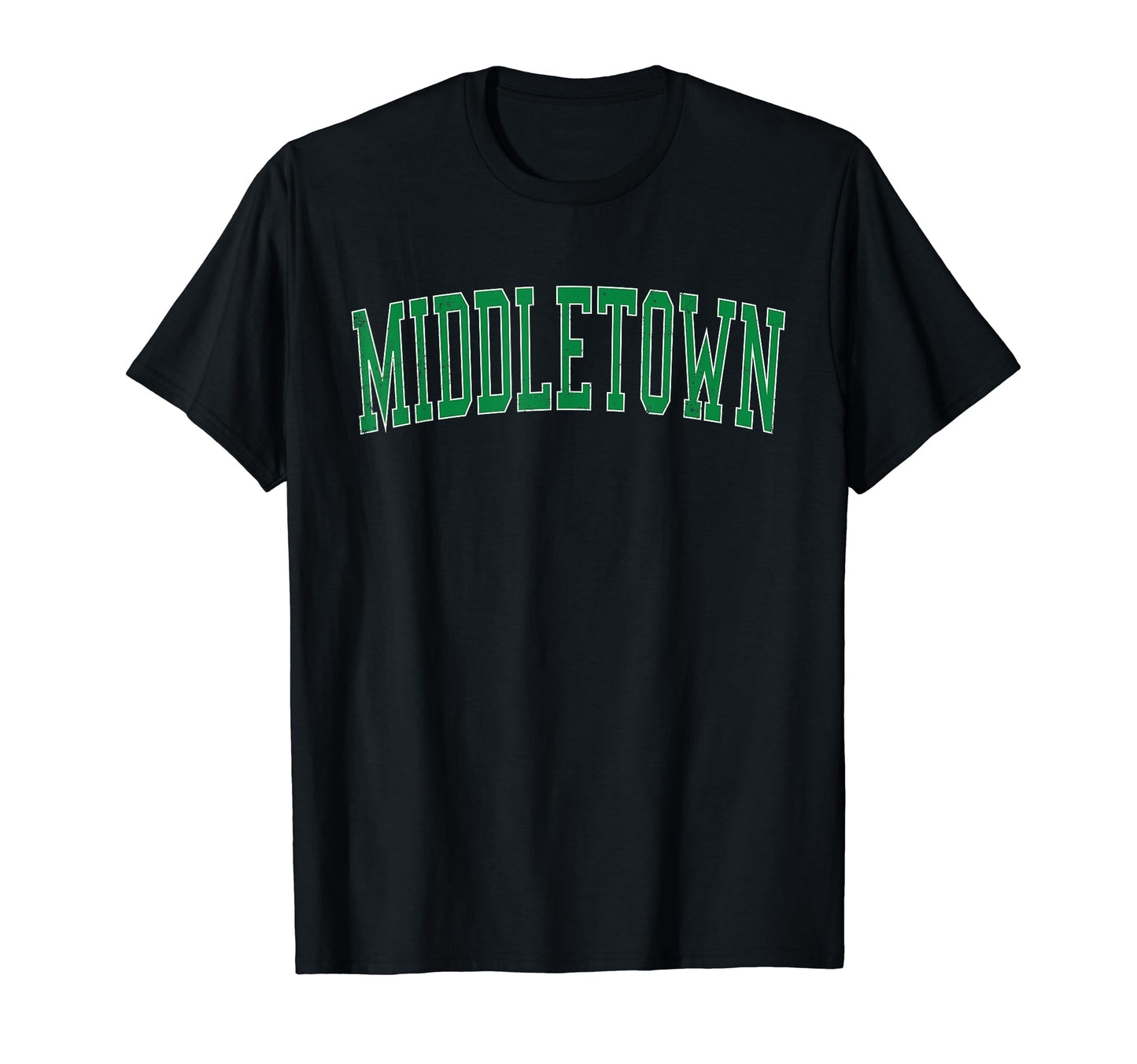 Middletown De Distressed Green T-Shirt - Fun Novelty Design for Adults - T-Shirt, Sweatshirt, Hoodie