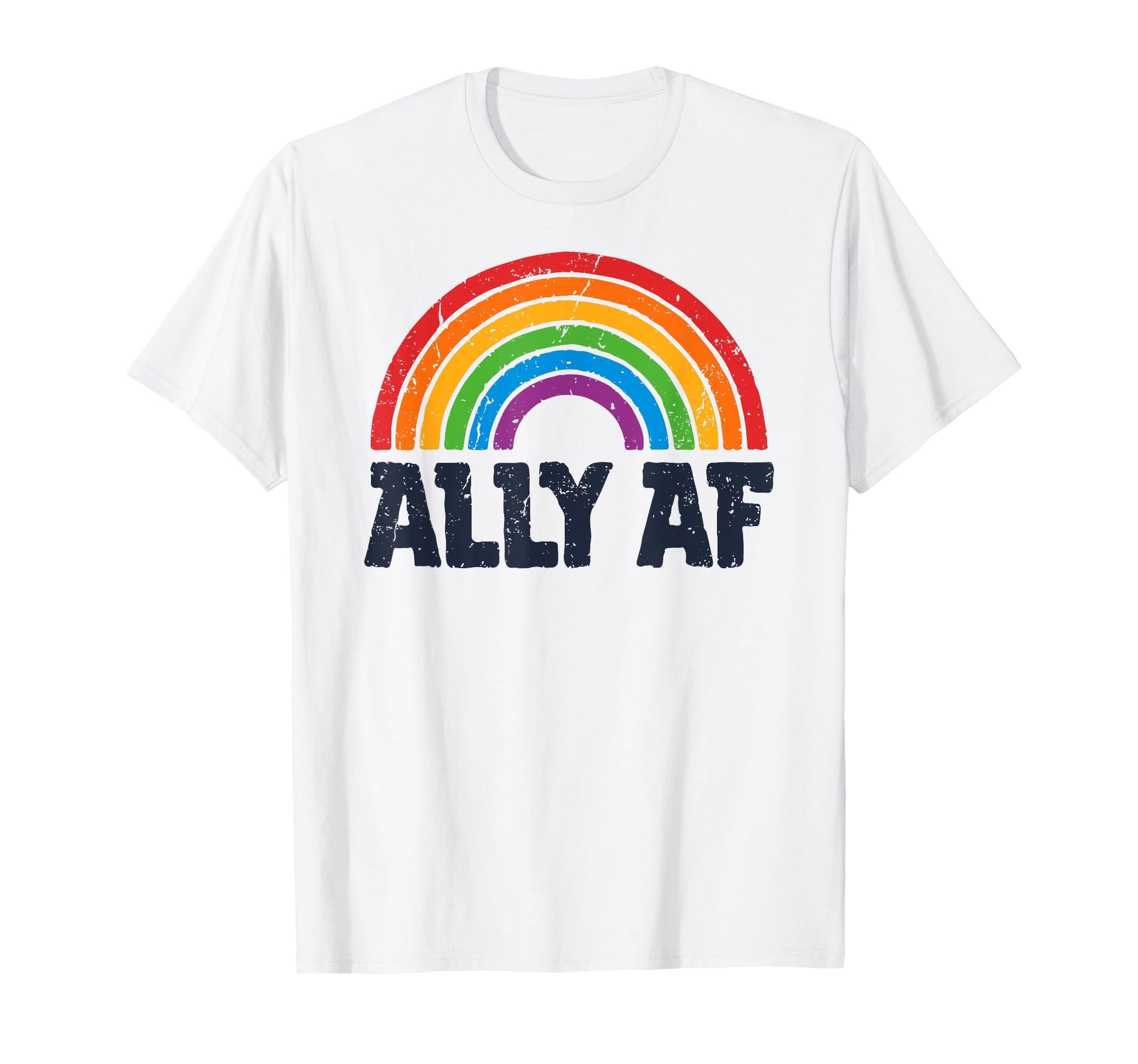 Lgbtq Ally Af Lesbian Gay Pride Lgbt T-Shirt - Minimalist Print Men Women - T-Shirt, Sweatshirt, Hoodie