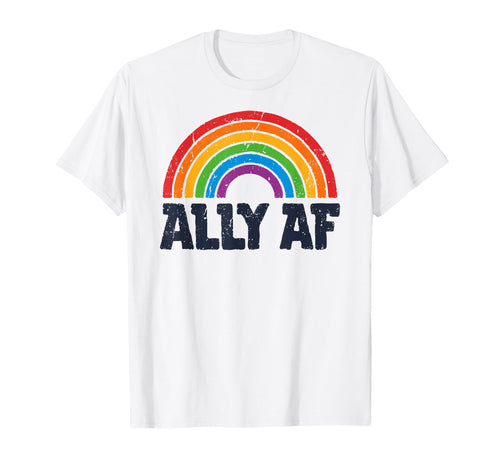 Lgbtq Ally Af Lesbian Gay Pride Lgbt T-Shirt - Minimalist Print Men Women - T-Shirt, Sweatshirt, Hoodie