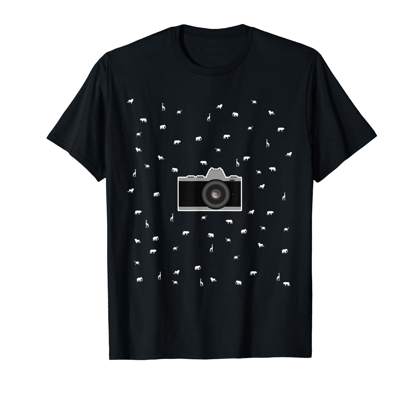 Slr Camera Wildlife Surrounding It T-Shirt - Minimalist Print Unisex - T-Shirt, Sweatshirt, Hoodie