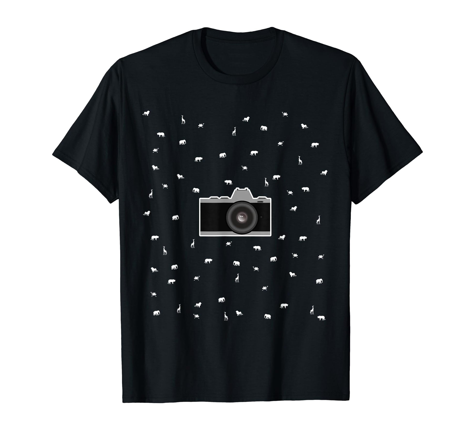 Slr Camera Wildlife Surrounding It T-Shirt - Minimalist Print Unisex - T-Shirt, Sweatshirt, Hoodie