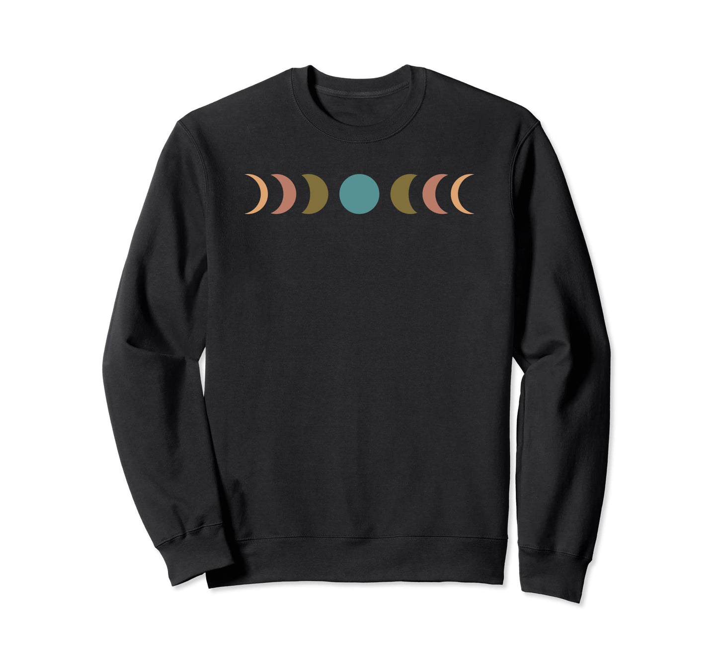 Boho Moon Phases Celestial Aesthetic Sweatshirt - Aesthetic Graphic Unisex - T-Shirt, Sweatshirt, Hoodie