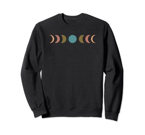Boho Moon Phases Celestial Aesthetic Sweatshirt - Aesthetic Graphic Unisex - T-Shirt, Sweatshirt, Hoodie
