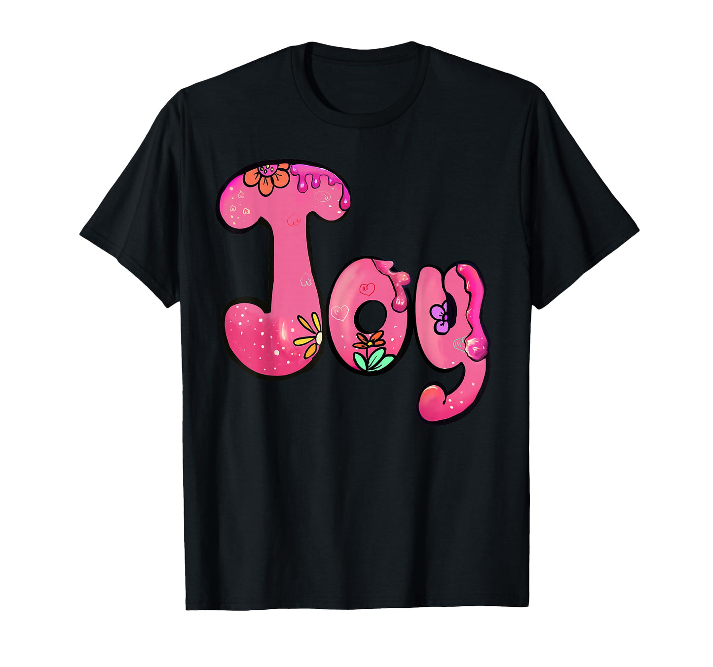 Joy Name Personalized Boho Flower T-Shirt - Aesthetic Graphic for Adults - T-Shirt, Sweatshirt, Hoodie