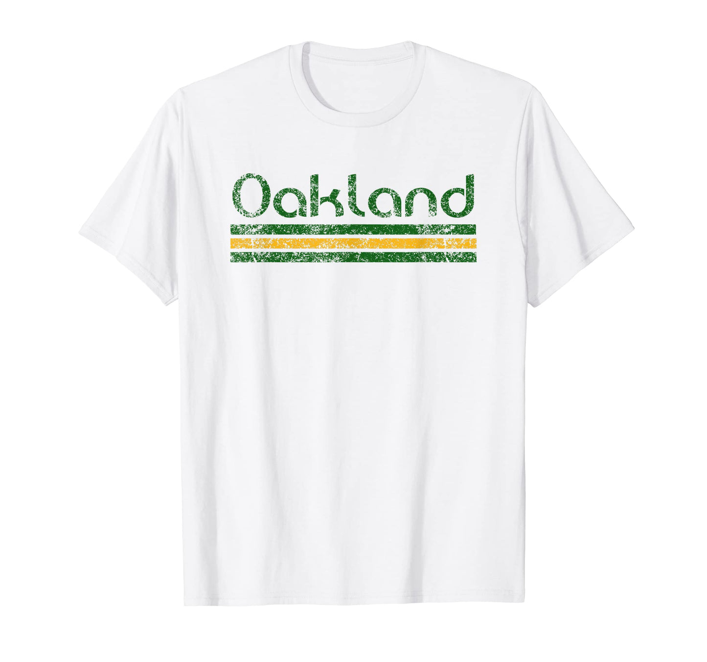 Oakland California Weathered Stripe T-Shirt - Aesthetic Graphic Unisex - T-Shirt, Sweatshirt, Hoodie