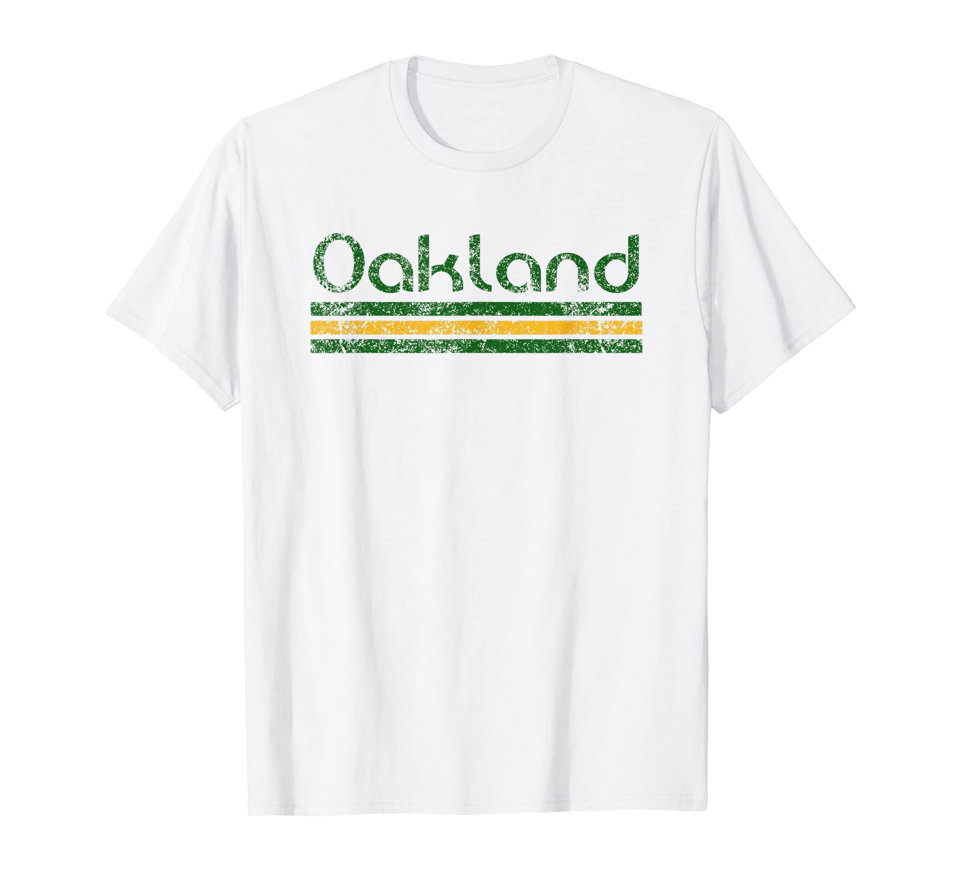 Oakland California Weathered Stripe T-Shirt - Aesthetic Graphic Unisex - T-Shirt, Sweatshirt, Hoodie