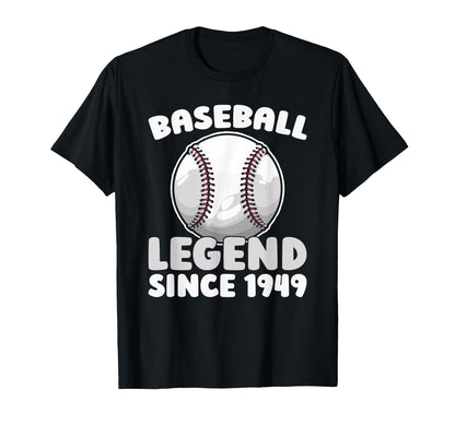Born 1949 Sport Team Player Baseball T-Shirt - Minimalist Print Unisex - T-Shirt, Sweatshirt, Hoodie