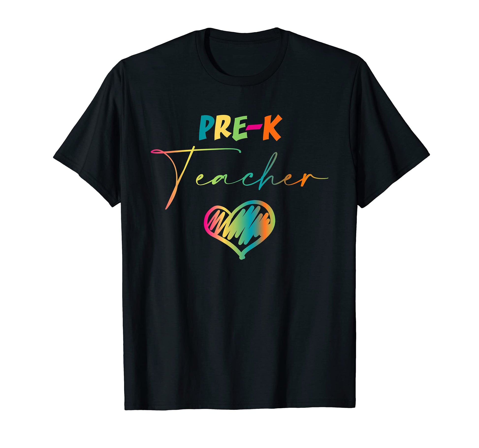 Pre K Teacher Appreciation Heart T-Shirt - Novelty Apparel for Adults - T-Shirt, Sweatshirt, Hoodie