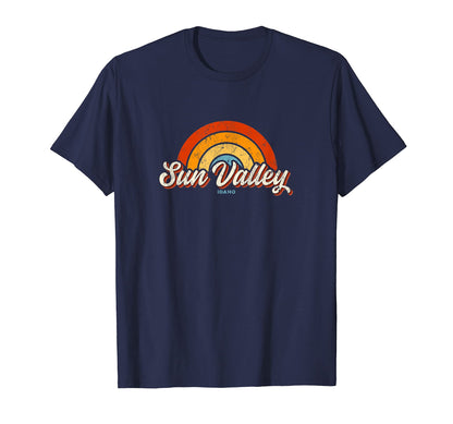 Sun Valley Idaho Id Rainbow 70S T-Shirt - Unique Graphic Unisex - T-Shirt, Sweatshirt, Hoodie