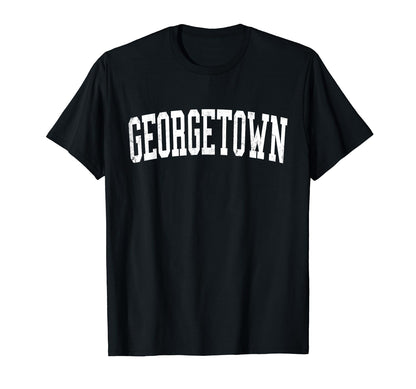 Georgetown Ky Distressed White Varsity T-Shirt - Novelty Apparel for Adults - T-Shirt, Sweatshirt, Hoodie