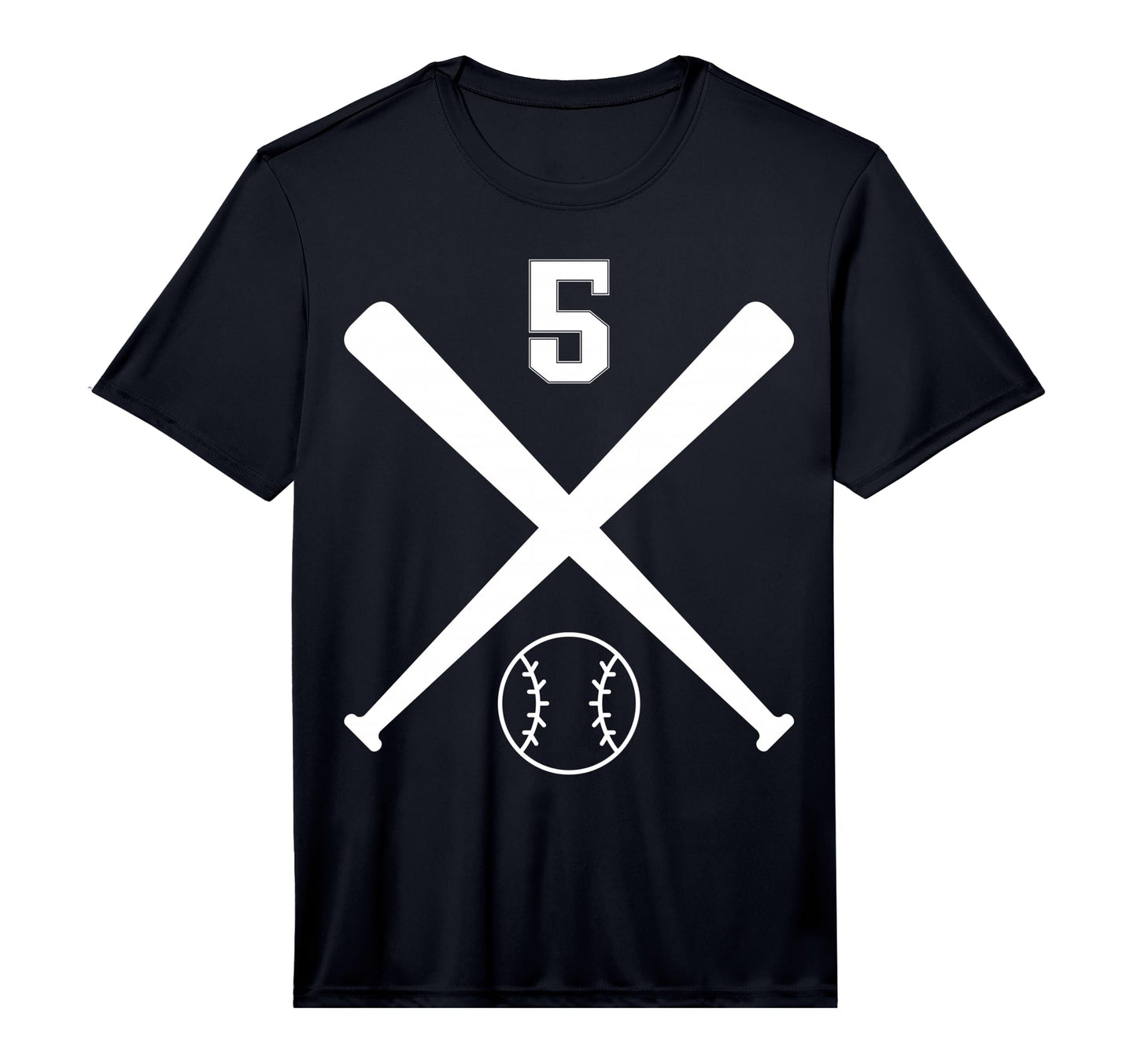 Baseball Softball Number 5 T-Shirt - Casual Everyday Wear for Adults - T-Shirt, Sweatshirt, Hoodie