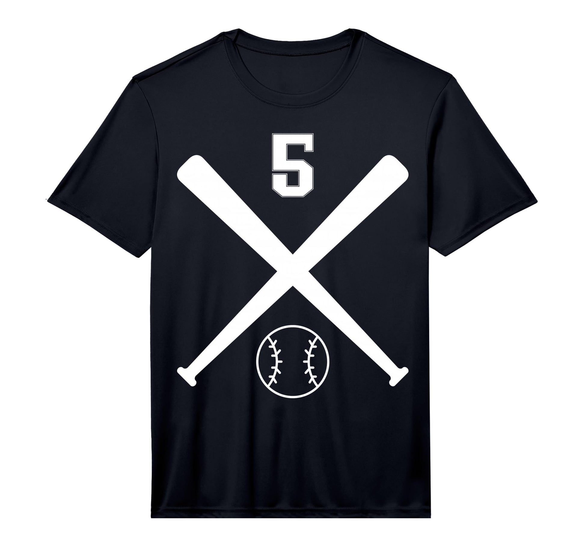 Baseball Softball Number 5 T-Shirt - Casual Everyday Wear for Adults - T-Shirt, Sweatshirt, Hoodie