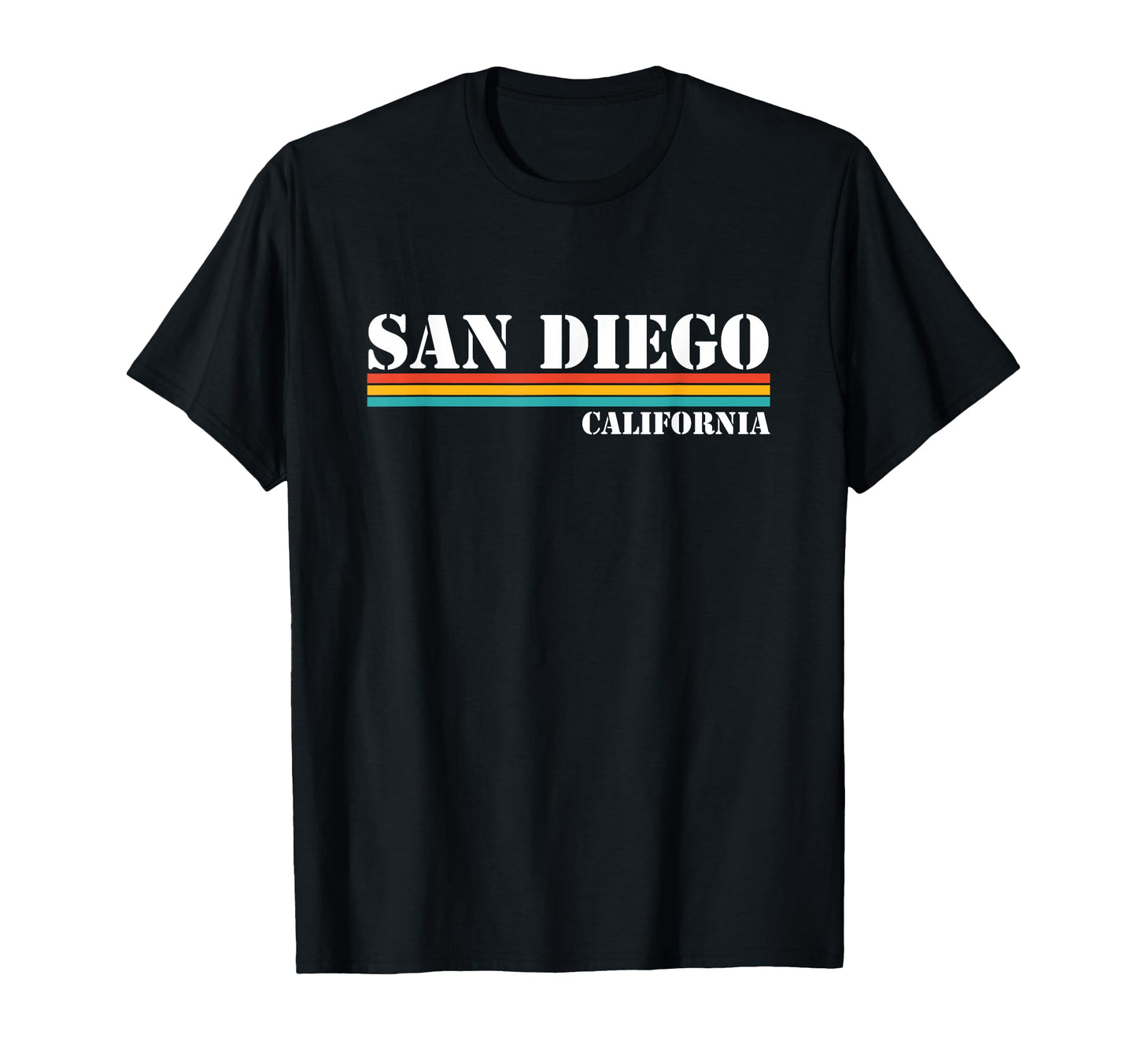 San Diego California Stripes T-Shirt - Trendy Graphic for Adults - T-Shirt, Sweatshirt, Hoodie