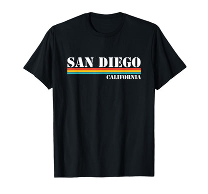 San Diego California Stripes T-Shirt - Trendy Graphic for Adults - T-Shirt, Sweatshirt, Hoodie