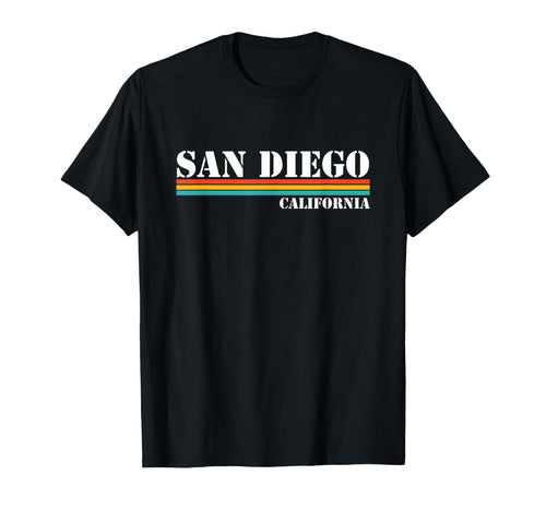 San Diego California Stripes T-Shirt - Trendy Graphic for Adults - T-Shirt, Sweatshirt, Hoodie