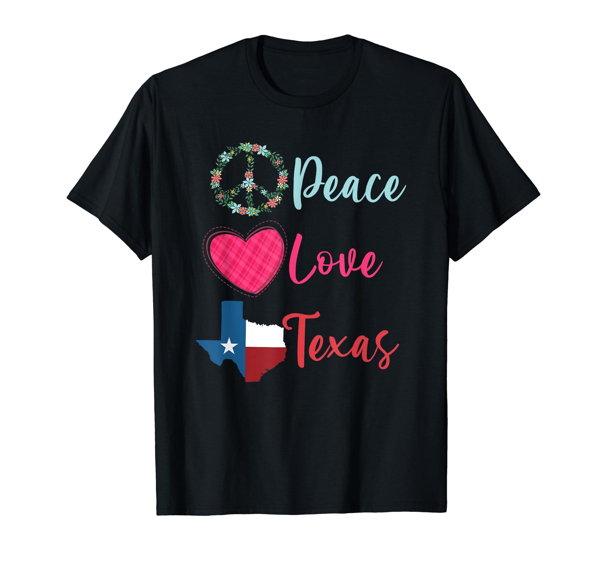 Texas Flag Us State Patriotic Hippie T-Shirt - Graphic Print Men Women - T-Shirt, Sweatshirt, Hoodie