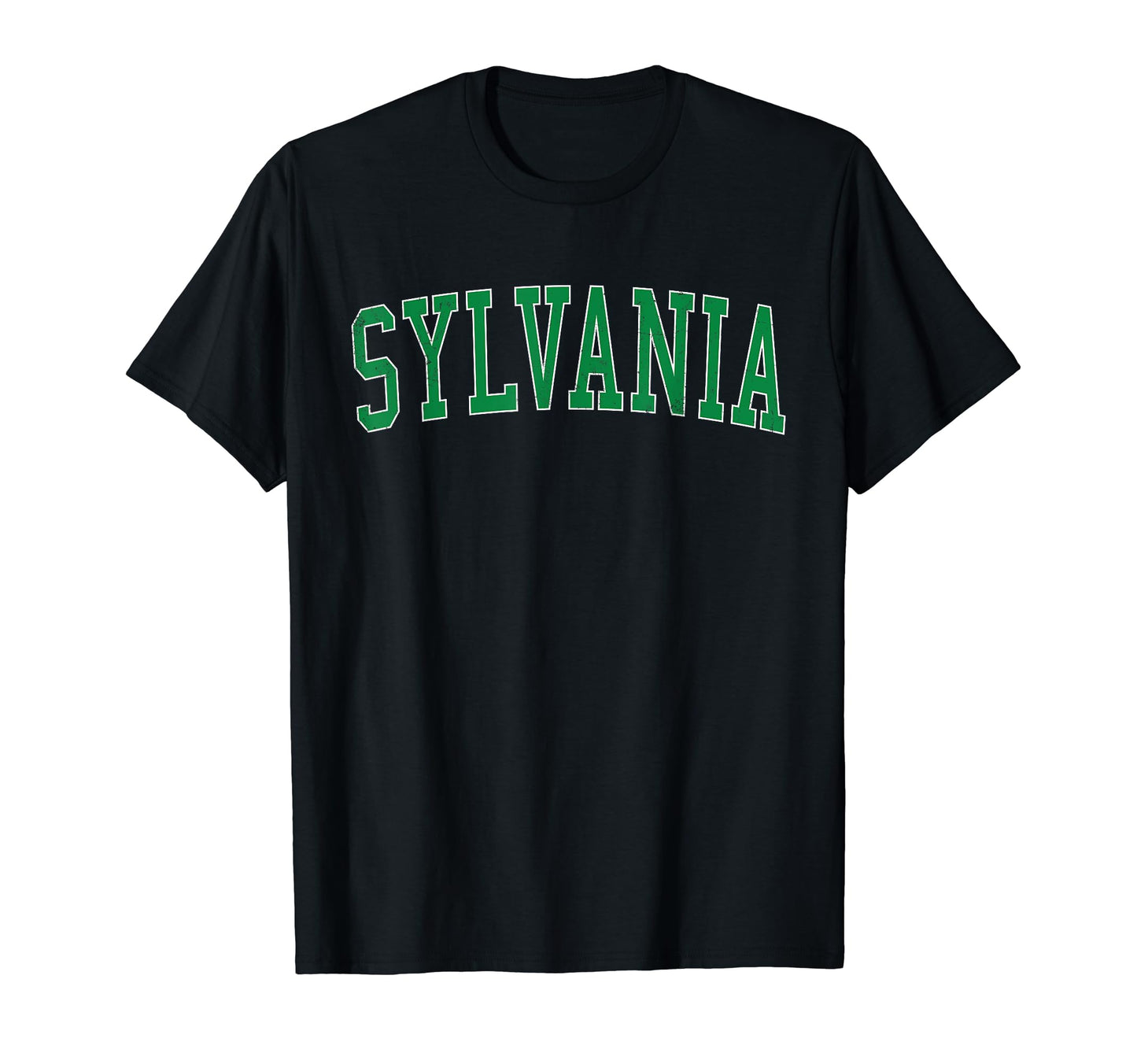 Sylvania Oh Distressed Green Varsity T-Shirt - Trendy Graphic Men Women - T-Shirt, Sweatshirt, Hoodie