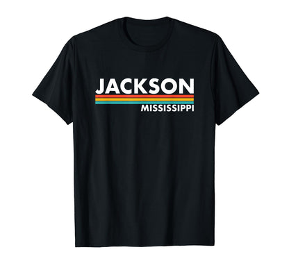 Jackson Mississippi Stripes T-Shirt - Custom Art Print Men Women - T-Shirt, Sweatshirt, Hoodie