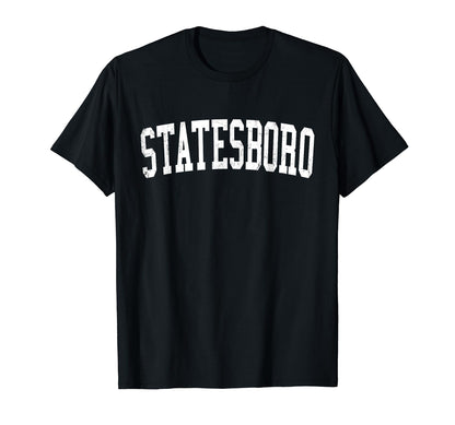 Statesboro Ga Distressed White Varsity T-Shirt - Novelty Apparel for Adults - T-Shirt, Sweatshirt, Hoodie