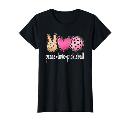 Peace Love Pickleball Pickleball Lover T-Shirt - Trendy Graphic for Adults - T-Shirt, Sweatshirt, Hoodie