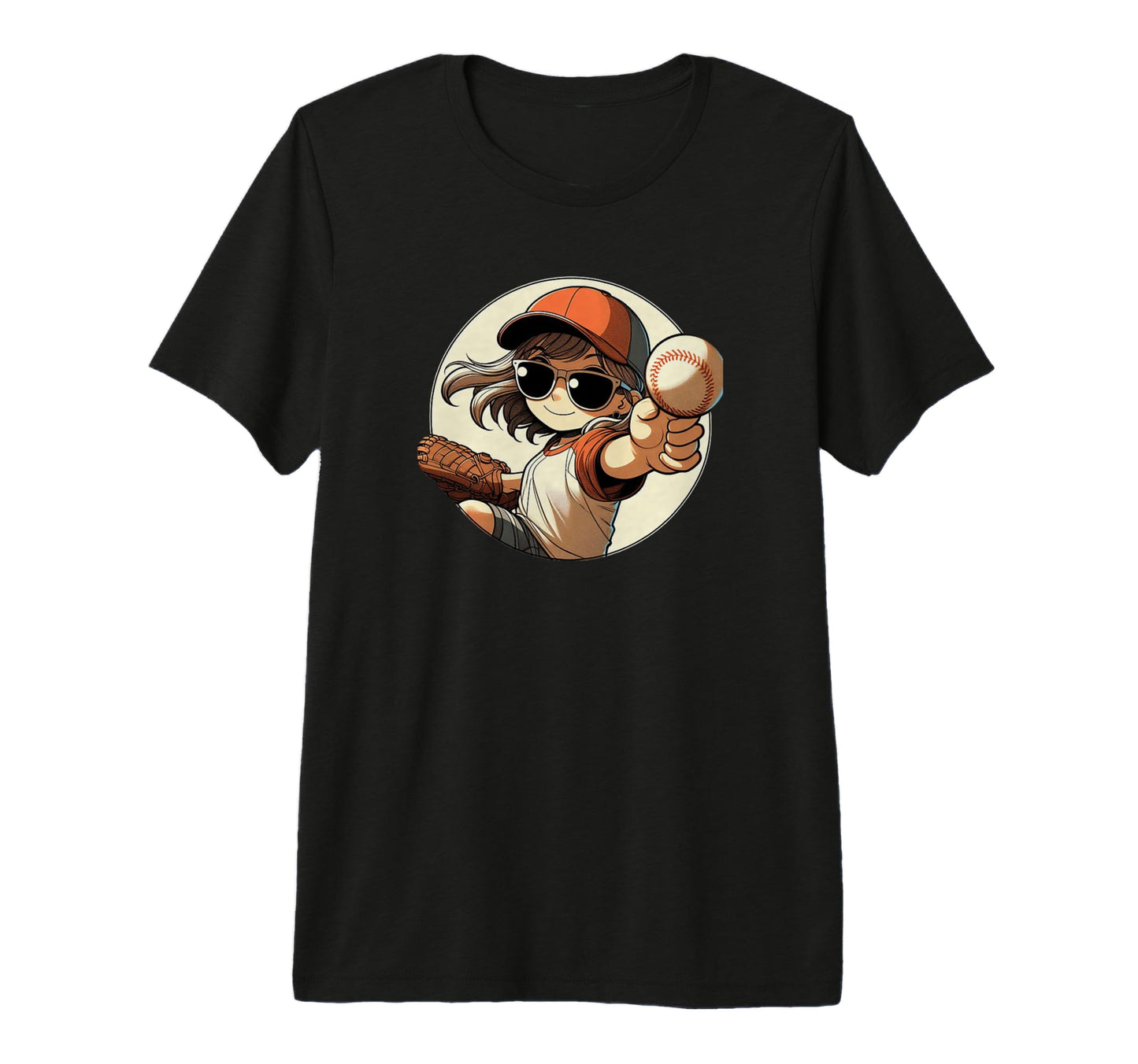 Baseball Player Sister Fan Catch Ball T-Shirt - Novelty Apparel Unisex - T-Shirt, Sweatshirt, Hoodie