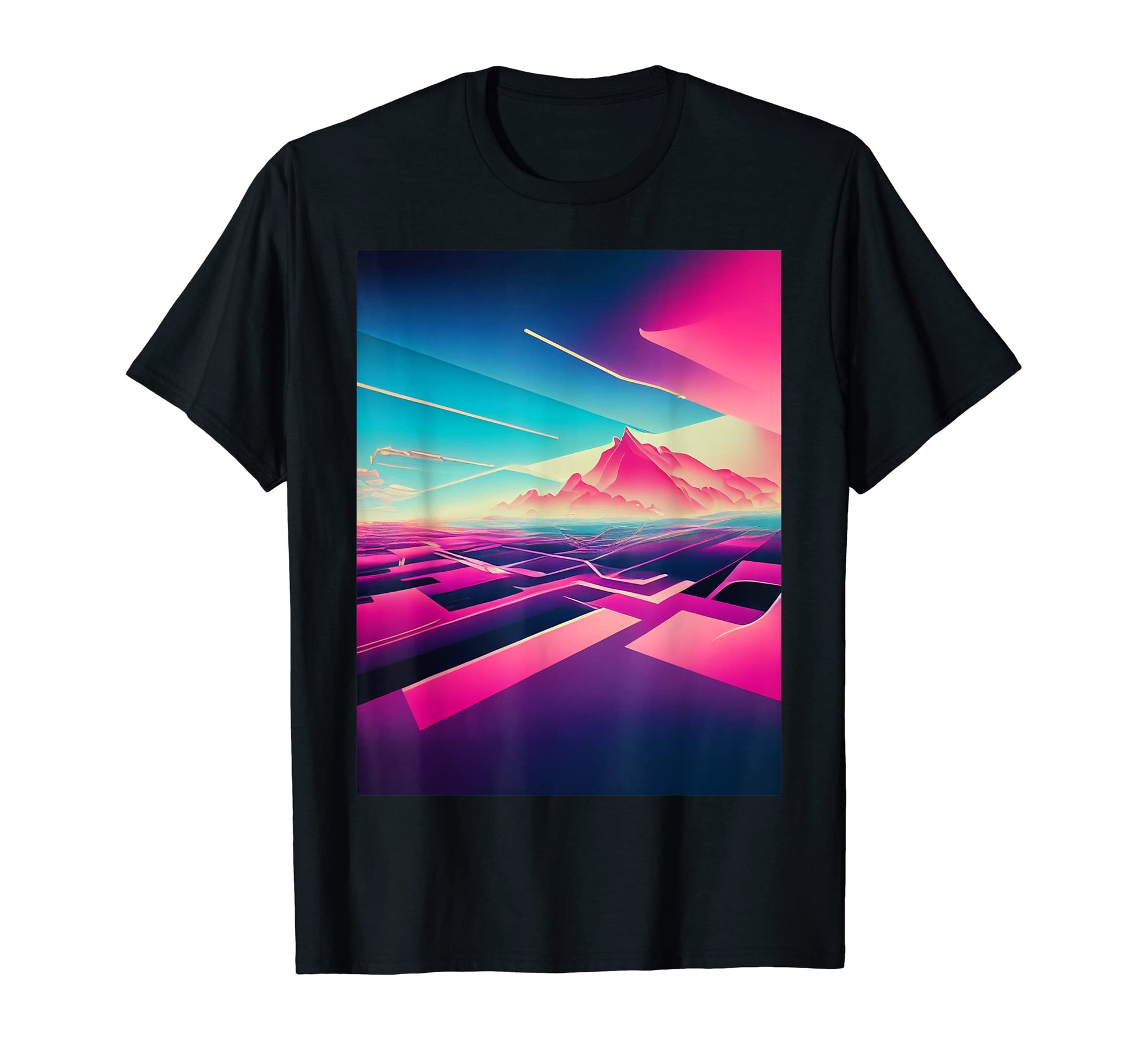 Japanese Vaporwave Aesthetic Mountain T-Shirt - Novelty Apparel for Adults - T-Shirt, Sweatshirt, Hoodie