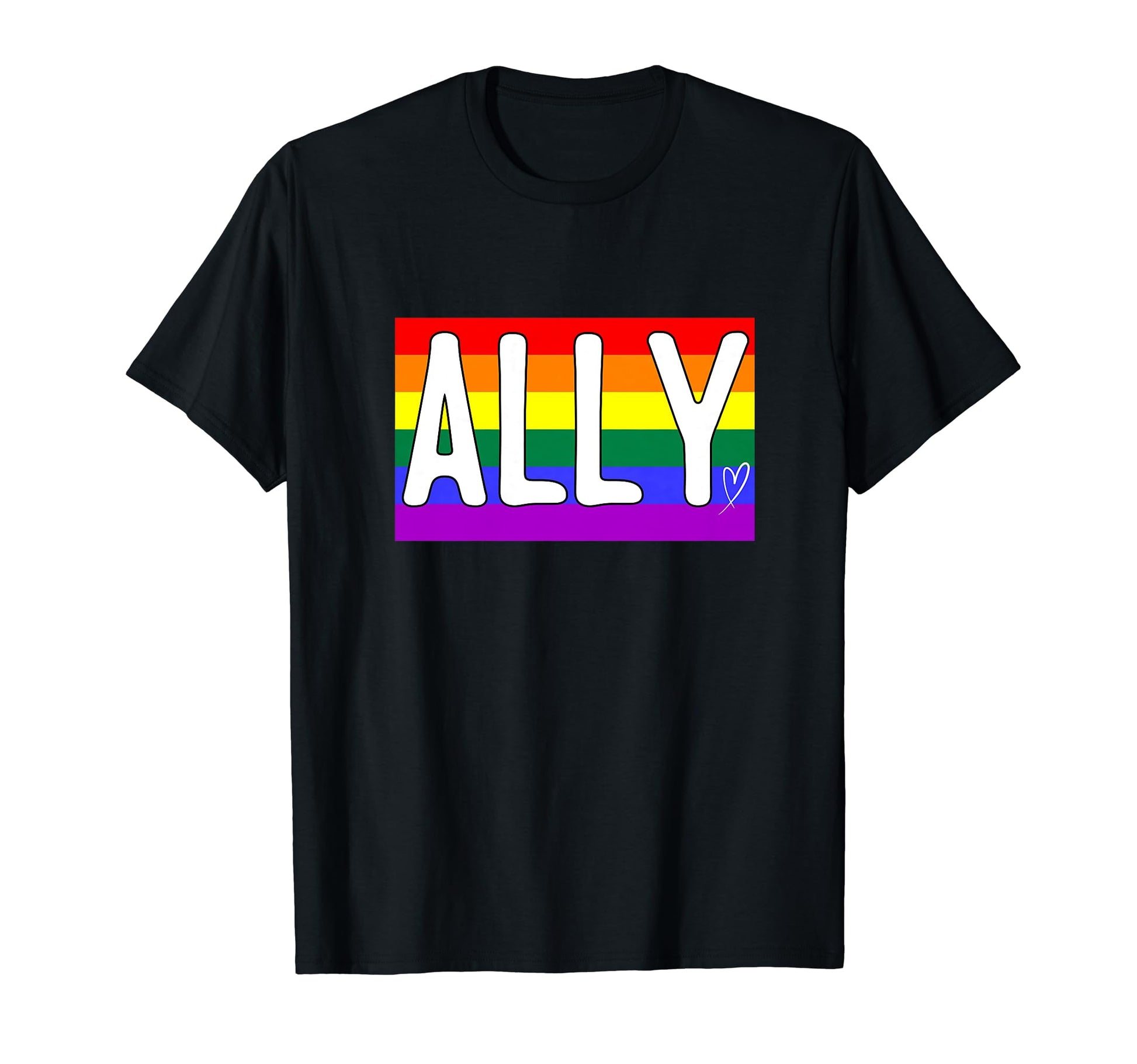 Proud Ally Lgbtqa Gay Pride Rainbow And T-Shirt - Trendy Graphic for Adults - T-Shirt, Sweatshirt, Hoodie