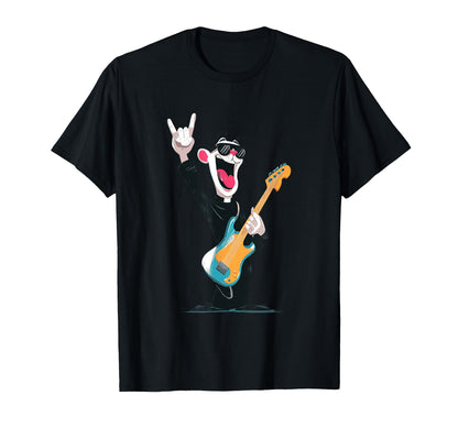 Funny Cartoon Bear Guitar Player T-Shirt - Streetwear Style for Adults - T-Shirt, Sweatshirt, Hoodie