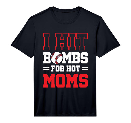 Mens I Hit Bombs Hot Moms Baseball T-Shirt - Minimalist Print Men Women - T-Shirt, Sweatshirt, Hoodie
