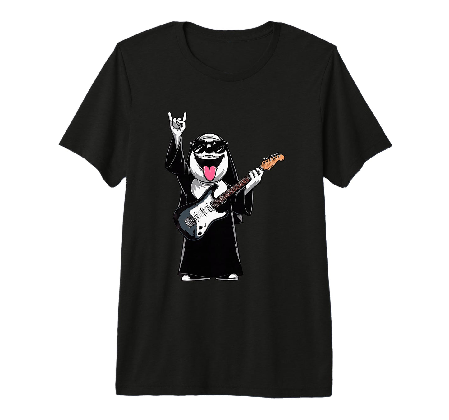 Funny Ghost Guitar Player Rock Music T-Shirt - Fun Novelty Design Unisex - T-Shirt, Sweatshirt, Hoodie
