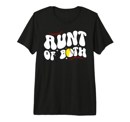 Aunt Both Groovy Baseball Softball Aunt T-Shirt - Aesthetic Graphic Unisex - T-Shirt, Sweatshirt, Hoodie
