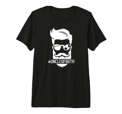 Mens Uncle Both Baseball Soccer Uncle T-Shirt - Trendy Graphic for Adults - T-Shirt, Sweatshirt, Hoodie