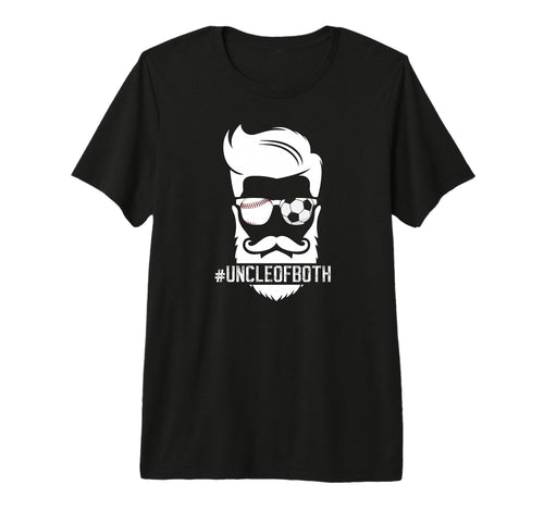 Mens Uncle Both Baseball Soccer Uncle T-Shirt - Trendy Graphic for Adults - T-Shirt, Sweatshirt, Hoodie