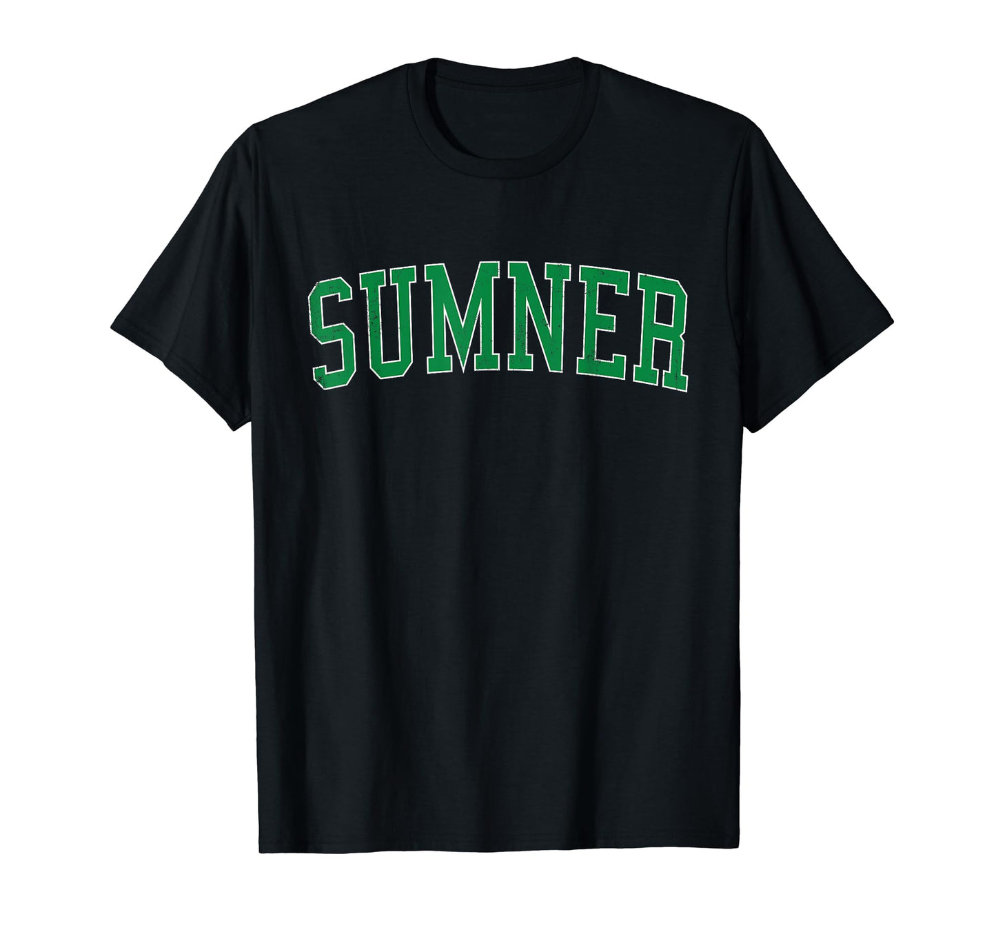 Sumner Wa Distressed Green Varsity T-Shirt - Aesthetic Graphic Unisex - T-Shirt, Sweatshirt, Hoodie