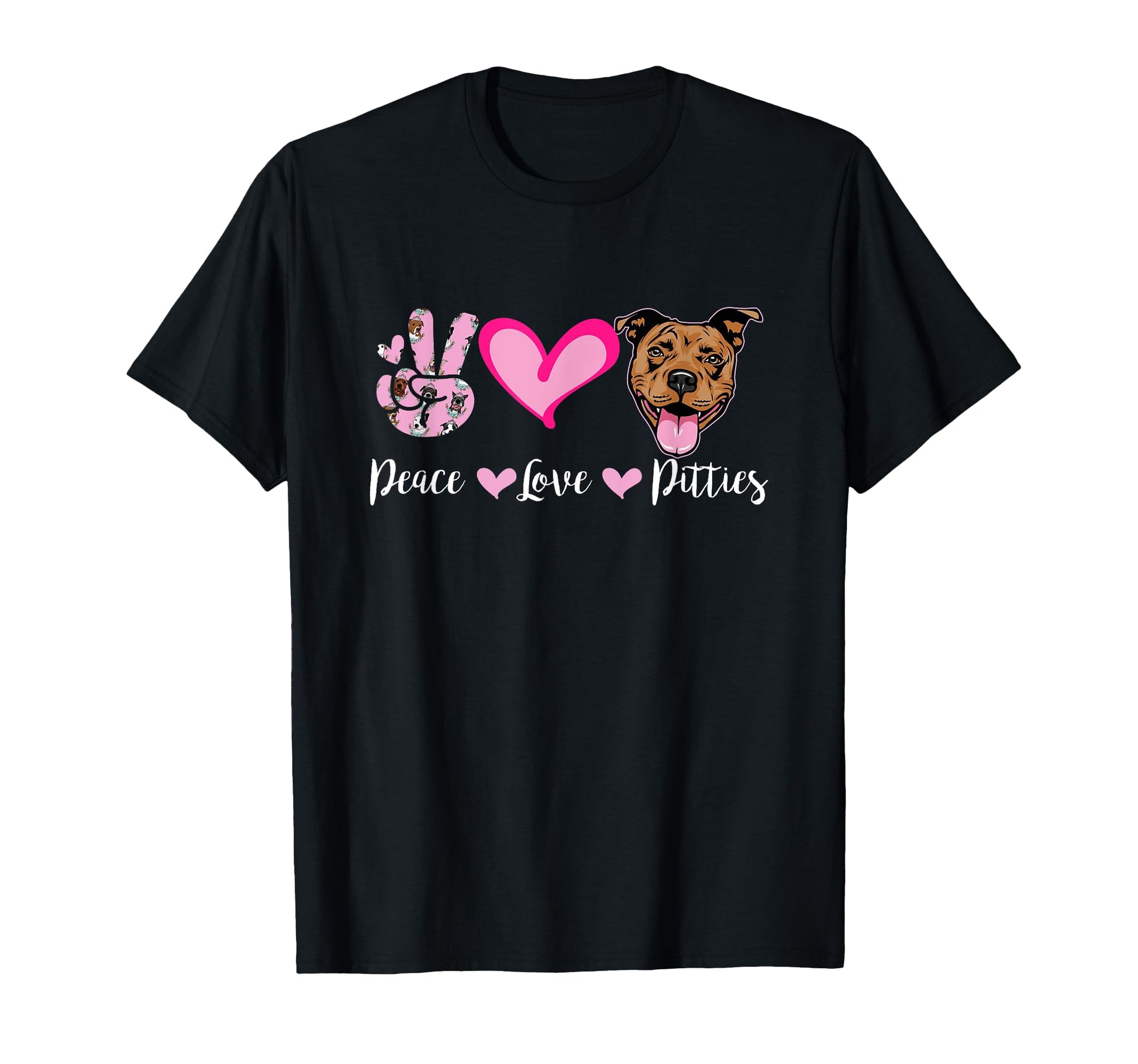 Peace Love Pitties Puppy Dog Mom T-Shirt - Casual Everyday Wear for Adults - T-Shirt, Sweatshirt, Hoodie