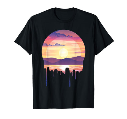 Nature Lover Sunset Vaporwave Aesthetic T-Shirt - Aesthetic Graphic Unisex - T-Shirt, Sweatshirt, Hoodie