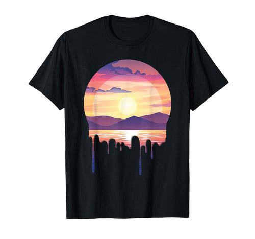Nature Lover Sunset Vaporwave Aesthetic T-Shirt - Aesthetic Graphic Unisex - T-Shirt, Sweatshirt, Hoodie