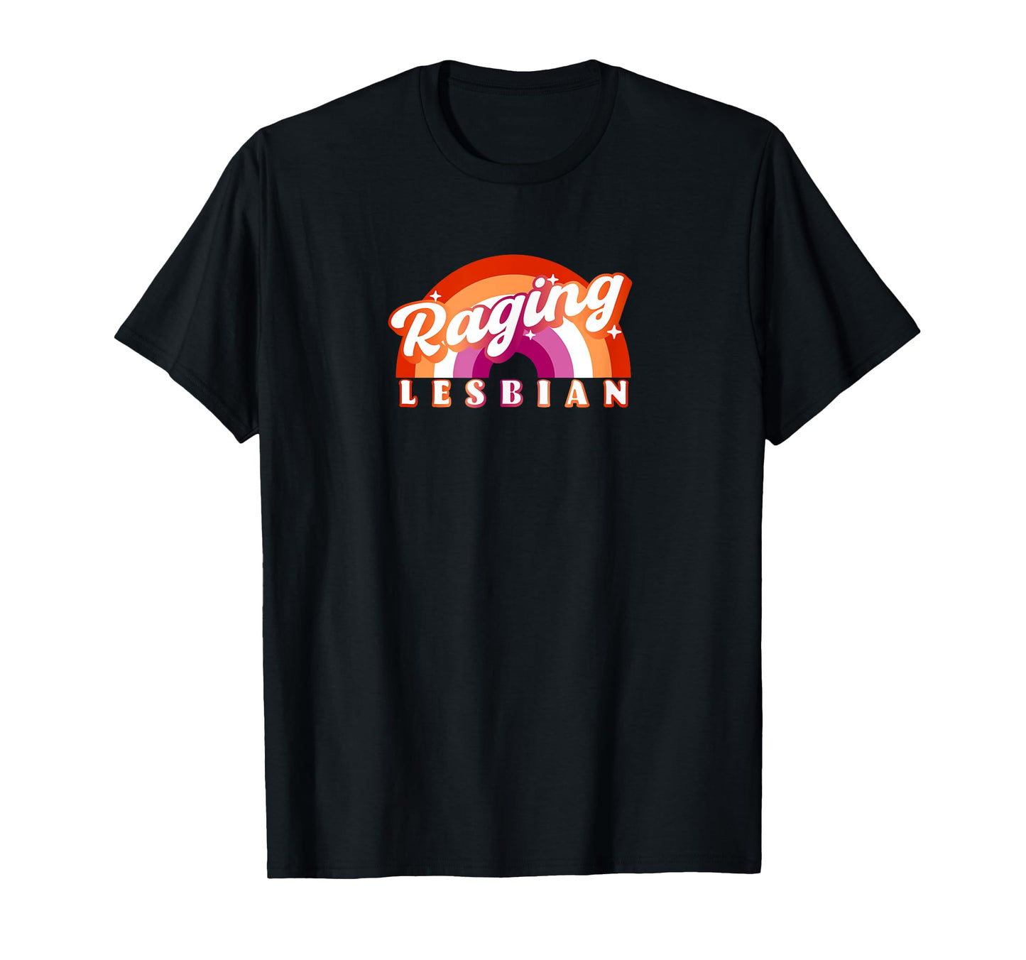 Raging Lesbian Funny Rainbow Lgbtq T-Shirt - Minimalist Print Men Women - T-Shirt, Sweatshirt, Hoodie