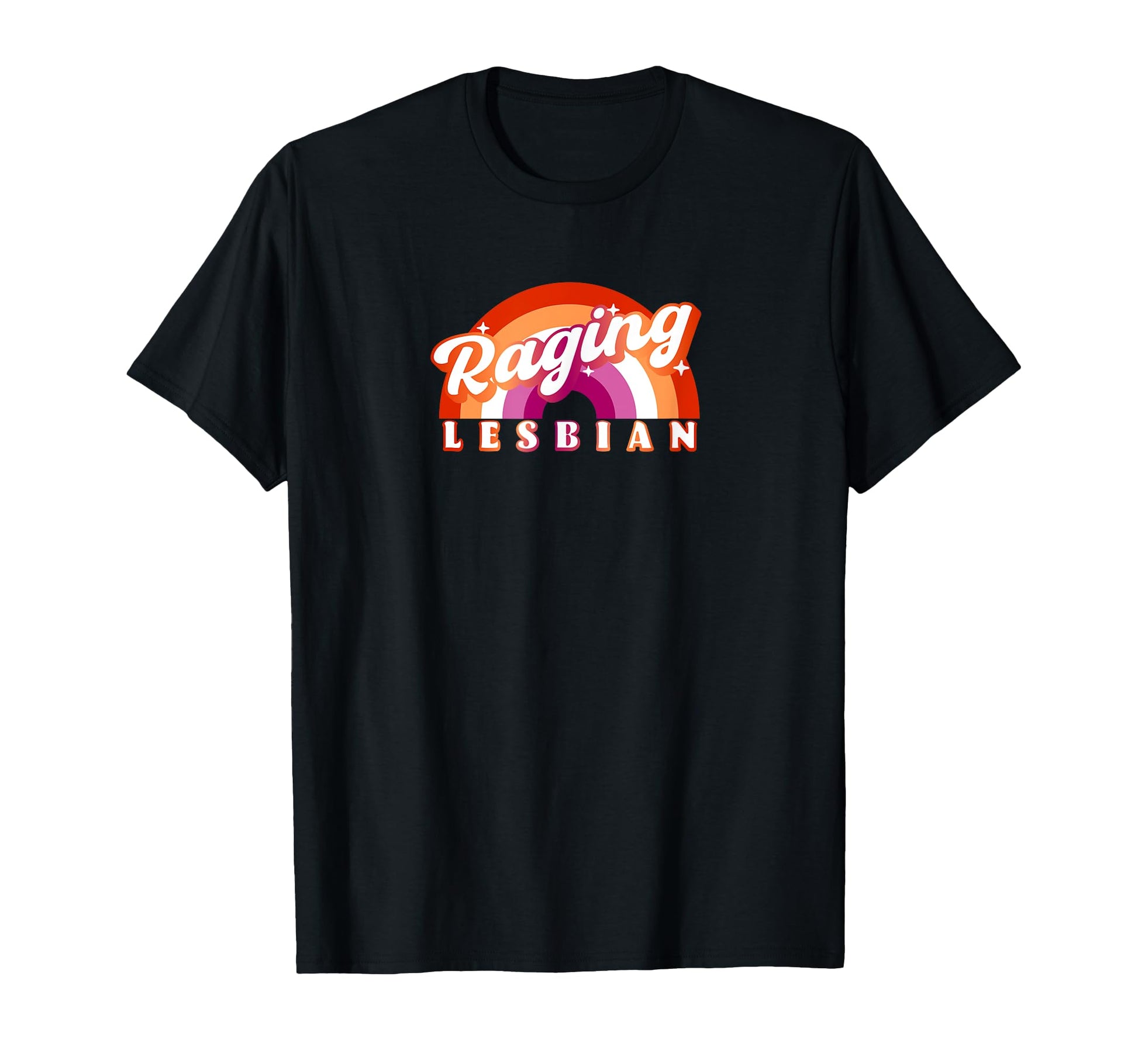 Raging Lesbian Funny Rainbow Lgbtq T-Shirt - Minimalist Print Men Women - T-Shirt, Sweatshirt, Hoodie