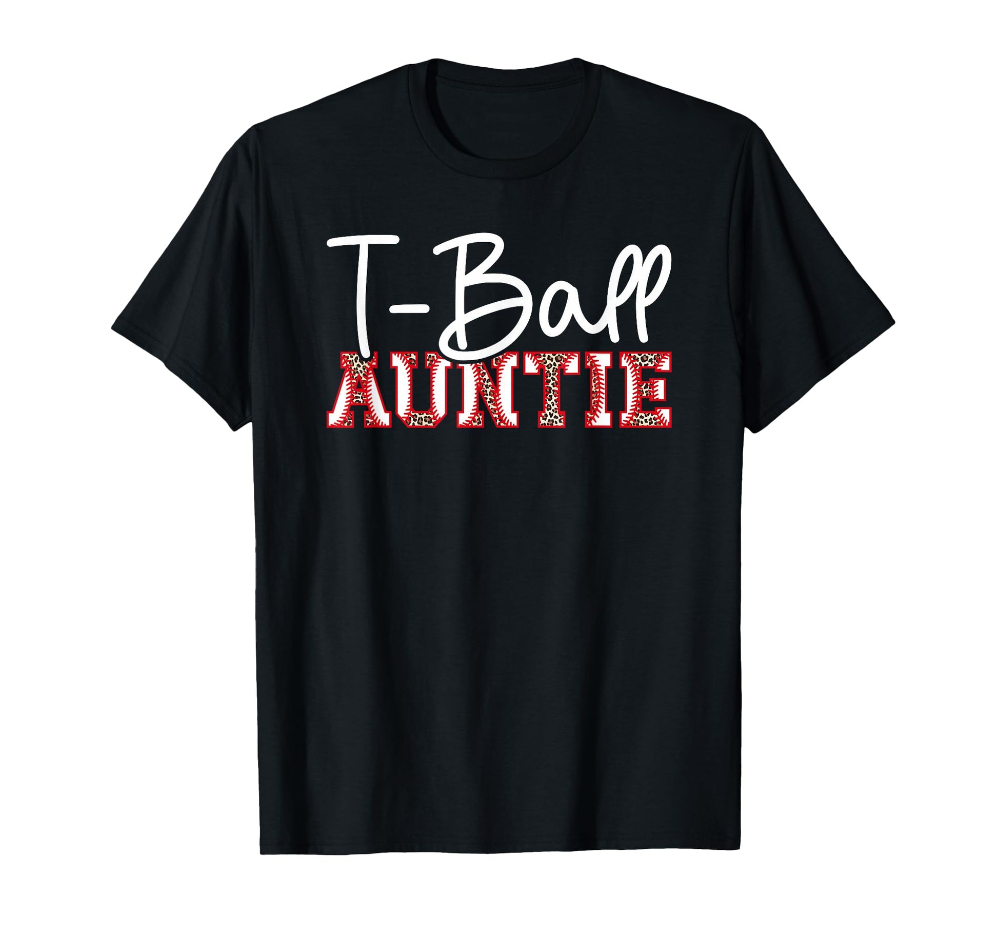 T Ball Auntie Leopard Baseball T T-Shirt - Streetwear Style for Adults - T-Shirt, Sweatshirt, Hoodie